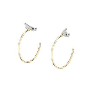 TRUSSARDI ORECCHINI CERCHI GRANDI GOLD