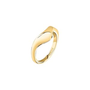 TRUSSARDI ANELLO ACCIAIO GOLD MIS.16