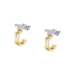 TRUSSARDI OR CERCHIO ACCIAIO/GOLD/ZIRCON