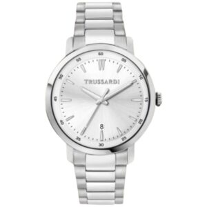 TRUSSARDI OROL ACCIAIO QUADRANTE BIANCO