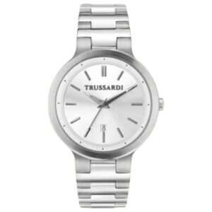 TRUSSARDI OROLOGIO ACCIAIO QUADRANTE BIANCO