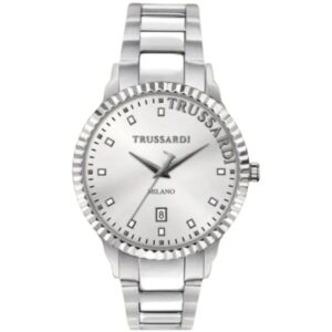 TRUSSARDI OROLOGIO ACCIAIO QUADRANTE BIANCO