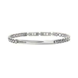 COMETE BRACCIALE ACCIAIO ZIRCONI NERI