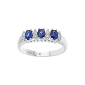 COMETE ANELLO TRILOGY KATE ORO BIANCO E ZAFFIRI