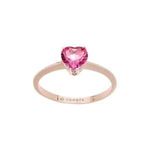 COMETE ANELLO IN ORO ROSA E ZAFFIRO ROSA CUORE