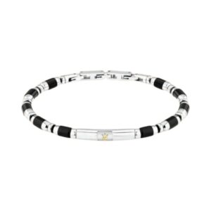 MASERATI BRACCIALE ICONIC ACCIAIO E AGATA