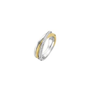 TI SENTO ANELLO FASCIA ARGENTO PLACCATO ORO