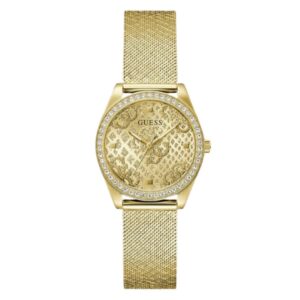 GUESS OROLOGIO BOA GOLD LOGO E STRASS