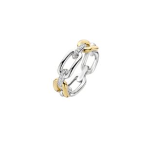 TI SENTO ANELLO LINK ARGENTO PLACCATO ORO