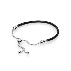 PANDORA BRACCIALE ECO PELLE NERO