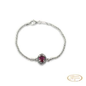 MAESTRO RIVERSO BRACCIALE PIETRA ROSSA OVALE